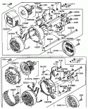 Generator Diagram and Parts List for GA2300A-S00  Kawasaki Generator