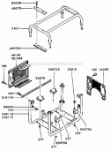 Frame Diagram and Parts List for GA2300A-S00  Kawasaki Generator