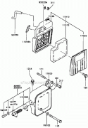 Air-FilterMuffler Diagram and Parts List for GA2300A-S00  Kawasaki Generator