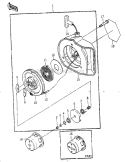 Recoil Starter Diagram and Parts List for GA3200A  Kawasaki Generator