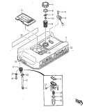 Fuel Tank Diagram and Parts List for GA3200A  Kawasaki Generator