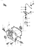 Crankcase Cover Diagram and Parts List for GA3200A  Kawasaki Generator