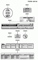 Part Location Diagram of 56040-2096 Kawasaki Label-Warning