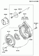 Starter Diagram and Parts List for GAT40A-S00  Kawasaki Generator