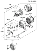Page J Diagram and Parts List for GE2200A DS01 Kawasaki Generator