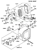 Page A Diagram and Parts List for GE2900A CS01 Kawasaki Generator