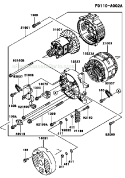 Page J Diagram and Parts List for GE2900A CS01 Kawasaki Generator