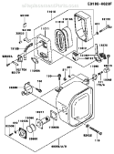 Page A Diagram and Parts List for GE2900A DS01 Kawasaki Generator
