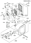Page A Diagram and Parts List for GE4300A AS01 Kawasaki Generator