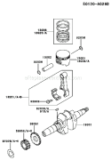Page M Diagram and Parts List for GE4300A AS01 Kawasaki Generator
