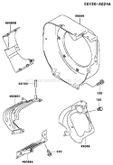 Page E Diagram and Parts List for GE4300A AS01 Kawasaki Generator