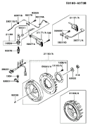 Page G Diagram and Parts List for GE4300A AS01 Kawasaki Generator