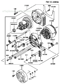 Page J Diagram and Parts List for GE4300A CS01 Kawasaki Generator