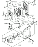 A - Air Filter-Muffler Diagram and Parts List for GE5000A AS00 Kawasaki Generator