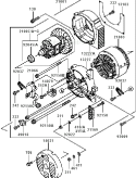 Generator Diagram and Parts List for GE5000A AS00 Kawasaki Generator