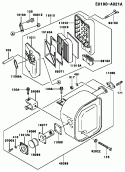 Page A Diagram and Parts List for GE4300A BS01 Kawasaki Generator