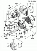 Page J Diagram and Parts List for GE4300A BS01 Kawasaki Generator
