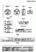 Page K Diagram and Parts List for GE4300A BS01 Kawasaki Generator