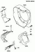 Page E Diagram and Parts List for GE4300A BS01 Kawasaki Generator