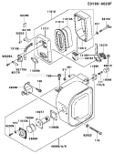 Page A Diagram and Parts List for GEW90A CS01 Kawasaki Generator