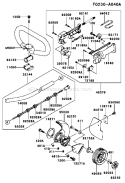 Part Location Diagram of 11050-2098 Kawasaki Bracket,Handle