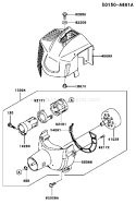 Part Location Diagram of 49089-2569 Kawasaki Shroud-Engine