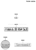 Page H Diagram and Parts List for HE027A-AS01  Kawasaki Edger
