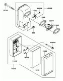Air-FilterMuffler Diagram and Parts List for HG400A-AS02  Kawasaki Engine