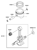 PistonCrankshaft Diagram and Parts List for HG400A-AS02  Kawasaki Engine