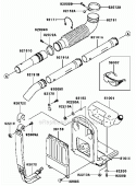 FrameCoupling Diagram and Parts List for HG400A-AS02  Kawasaki Engine