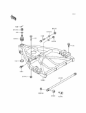 Swing Arm Diagram and Parts List for KAF300-A1  Kawasaki 