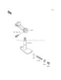 Gear Change Mechanism Diagram and Parts List for KAF300-A1  Kawasaki 