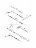 Cable Diagram and Parts List for KAF300-A1  Kawasaki 