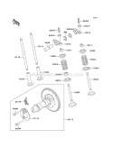 Valve/Camshaft Diagram and Parts List for KAF300-B1  Kawasaki 