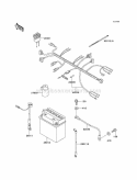 Chassis Electrical Equipment Diagram and Parts List for KAF300-B2  Kawasaki 