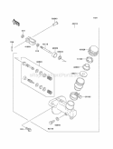 Master Cylinder Diagram and Parts List for KAF300-B2  Kawasaki 