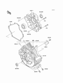 Crankcase Diagram and Parts List for KAF300-B1  Kawasaki 