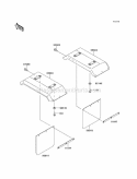 Rear Fenders Diagram and Parts List for KAF300-B1  Kawasaki 