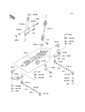 Steering Shaft Diagram and Parts List for KAF300-B1  Kawasaki 
