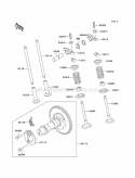 Valve/Camshaft Diagram and Parts List for KAF300-B2  Kawasaki 