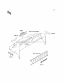 Decals Red Diagram and Parts List for KAF300-C2  Kawasaki 