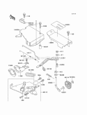 Control Diagram and Parts List for KAF300-C5  Kawasaki 