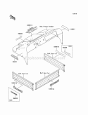 Decals Red Diagram and Parts List for KAF300-C5  Kawasaki 