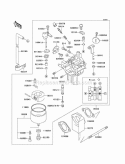 Carburetor Diagram and Parts List for KAF300-C5  Kawasaki 