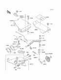 Control Diagram and Parts List for KAF300-C6  Kawasaki 