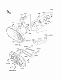 Converter Cover/Drive Belt Diagram and Parts List for KAF300-C7  Kawasaki 