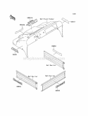 Decals Diagram and Parts List for KAF300-C6  Kawasaki 