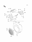 Engine Shrouds Diagram and Parts List for KAF300-C7  Kawasaki 