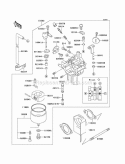 Carburetor Diagram and Parts List for KAF300-C7  Kawasaki 