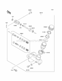 Master Cylinder Diagram and Parts List for KAF300-C6  Kawasaki 